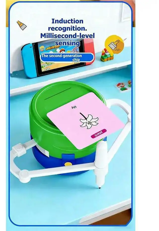 Alt view image 3 of 3 - Educational Drawing Robot For Kids With 200 Cards For Kids Interactive Learning Childhood Enlightenment