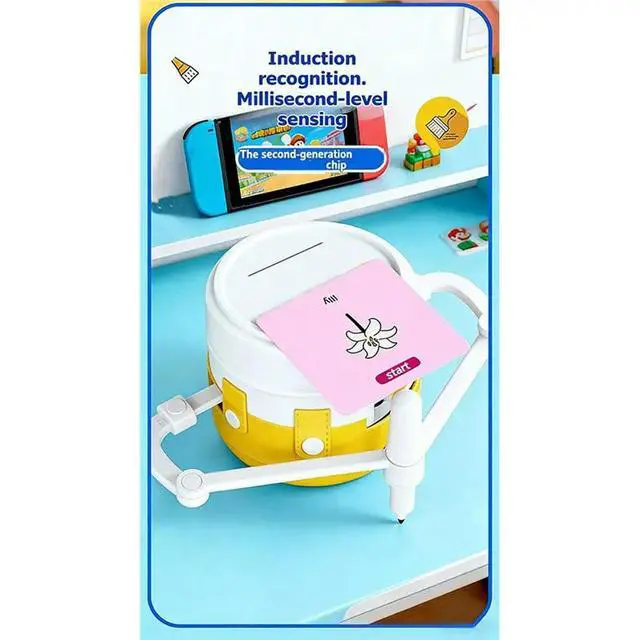 Alt view image 3 of 3 - Educational Drawing Robot For Kids With 200 Cards Automatic Painting Robot Early Education
