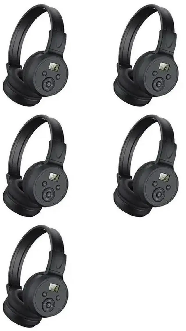 Main image of 5X FM Radio Headphones , Rechargeable FM Radio Headset Receiver For Meeting, Daily Works, Hiking