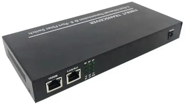 Alt view image 2 of 3 - 2X Gigabit Ethernet Switch Fiber Optical Switch 8 SC Fiber Port 2 1000M RJ45 Industrial Grade SC Converter 8F2E EU Plug