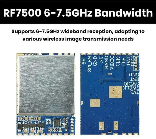 Alt view image 3 of 3 - RF7500 6-7.5Ghz Video RF Receiving Module SPI Video Module FPV Video Receiver