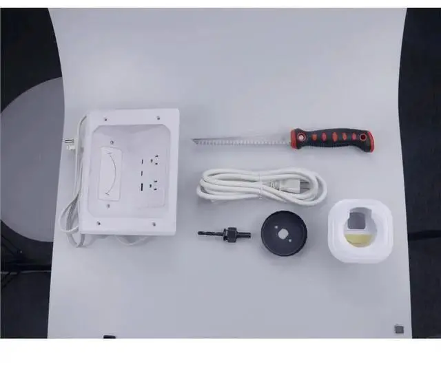 Alt view image 2 of 3 - USB& Type-C Port TV Portstv Cord Hider In-Wall Cable Management Kit, Wire Hiding System Featuring Recessed Power Outlet US PL