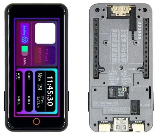 Main image of T-Pico 2350 Pinmap Development Board Dual MCU RP2350+C6 +2.33-Inch LCD+-Compatible+TF Card Slot