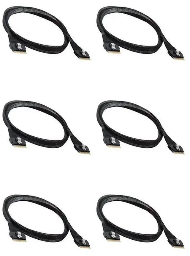 Main image of 6Pcs 50Cm Professional Slim SFF 8654 8I Male To SFF-8654 SAS4.0 74Pin Cable For Server Controller Connector Cable