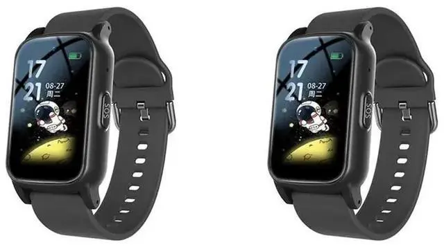 Main image of 2X 4G Elderly Watch With GPS,SOS,Fall Detection Emergency Support,AI Health Monitoring For Elderly Black A