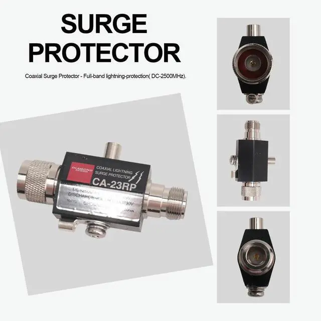 Alt view image 2 of 3 - 10X CA-23RP Lightning-Arrester Protector N Male To N Female Coaxial Radio Repeater Antenna Surge Protector