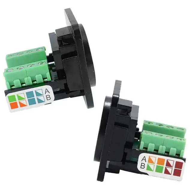 Alt view image 3 of 3 - 50PCS RJ45 Female Panel Mount Screw Terminal Adapter, D-Type RJ45 8P8C Female To 8Pin Terminal