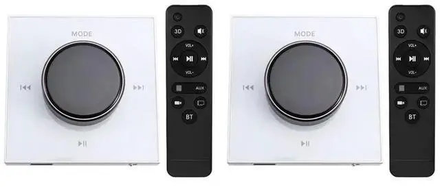 Main image of 2X 86 Hi-Fi Professional Wall-Mounted Stereo Background Music Controller Bluetooth Mini In-Wall Amplifier White
