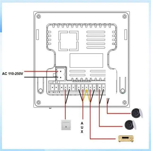 Alt view image 3 of 3 - 2X 86 Hi-Fi Professional Wall-Mounted Stereo Background Music Controller Bluetooth Mini In-Wall Amplifier White