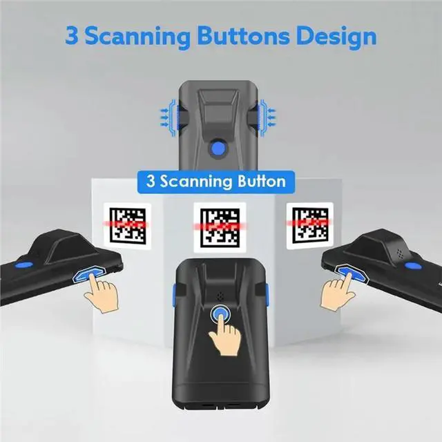 Alt view image 3 of 3 - 2D Phone Back Clip Bluetooth Reader Data Matrix Code 1D 2D QR For Android IOS System