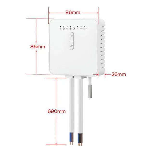 Alt view image 2 of 3 - 4X Tuya Zigbee Thermostat For Pilot Wire Heating Radiator Support Electricity Monitoring Remote Control
