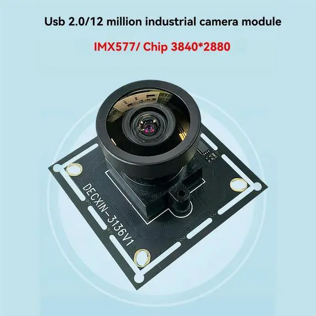 Alt view image 2 of 3 - IMX577 12MP USB 2.0 Camera Module 150° Wide-Angle 4K/30Fps No-Distortion For Video Conferencing Face Recognition