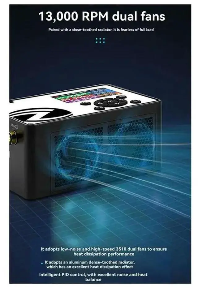 Alt view image 3 of 3 - Electronic Load Meter Internal Resistance Measurement High Precision 1.9'IPS LCD 320X 170 150W (MAX) 0.1V- 60V Tester