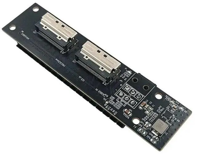 Alt view image 2 of 3 - MCIO 8I 2X To Pcie 5.0 X16 Slot Adapter GEN5 For Network Graphics Video Card GPU With 6 Pin Power Support