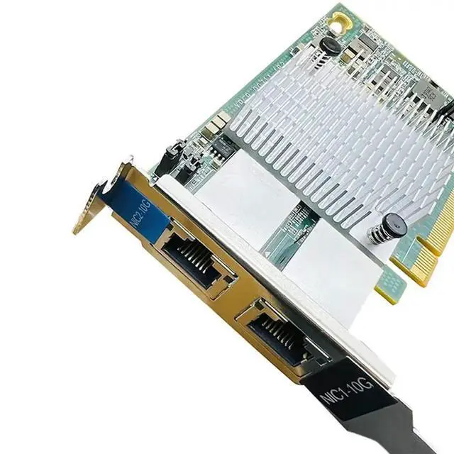 Alt view image 2 of 3 - 5X 10G Double Port Ethernet Network Card X540-T2 PCIE-X8 X16 ork Extend Adapter Support For NAS