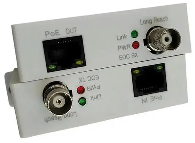 Main image of POE Over Coax EOC Converter For Power And Data Transmission Over Regular Over Coax Max 3000Ft Converter