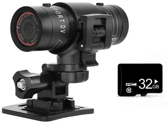 Alt view image 3 of 3 - 5X F9 Mini Sports Camera 1080P 200W Outdoor Riding Motorcycle Helmet Sports DV Camera Video Waterproof Bicycle Camera