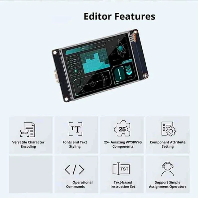 Alt view image 2 of 3 - 3X NEXTION HMI LCD Touch Display NX4832K035 3.5-Inch Resistive Display Enhanced Series UASRT TFT LCD Module
