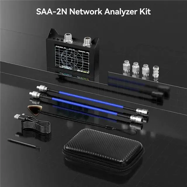 Alt view image 2 of 3 - SAA-2N Nanovna Antenna Analyzer Vna 50Khz-3Ghz Vector Network Analyzer 4" LCD Display VHF UHF S Parameter Measurement Tool