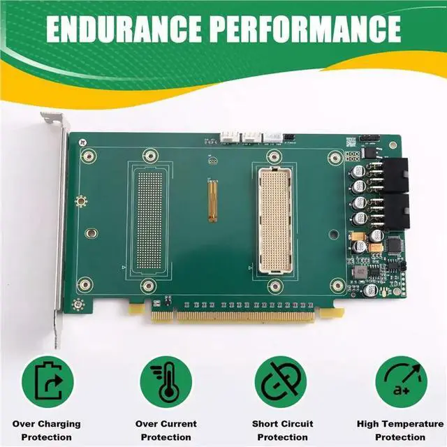 Alt view image 3 of 3 - SXM2 To PCI-E X16 Adapter Board SXM2 To PCI-E X16 Expansion Card Graphics Card GPU Adapter Card
