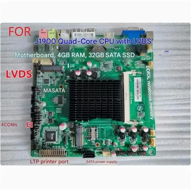 Alt view image 3 of 3 - ITX Quad Core SV1A-19014P Industrial Control Cash Register Mainboard COM Interface -LVDS Compatibility