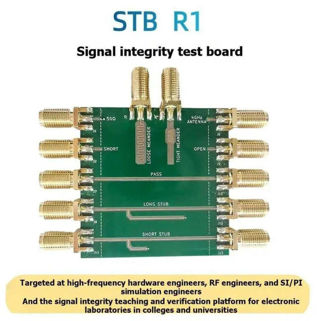 Alt view image 3 of 3 - For HTOOL STB R1 R2 Signal Integrity Test Board- SI PCB VNA SOL Calibration For Differential Pair Filter