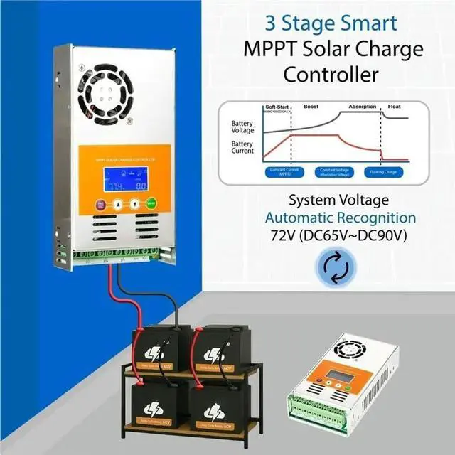Alt view image 3 of 3 - 50A 72V MPPT Solar Charge Controller For 3600W PV Solar Panels MPPT Solar Charge Controller Solar Charge Controller