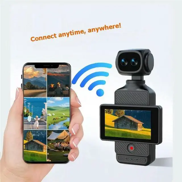 Alt view image 3 of 3 - Dual Lens 5K Digital For Video Camera EIS Anti-Shake Action Camara Cam Pocket Vlog Recording Functionality For Camcorder