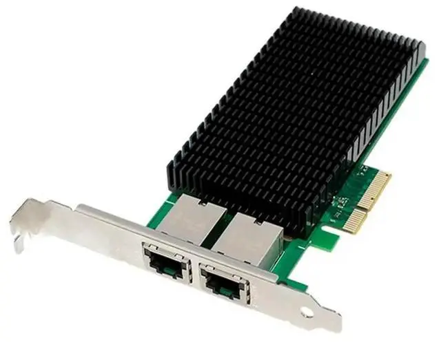 Main image of E610-XT2 10G Dual-Port Pcie 4.0 X4 To 2RJ45 POE Converter Network Card With Opto-Isolation Surge Protection