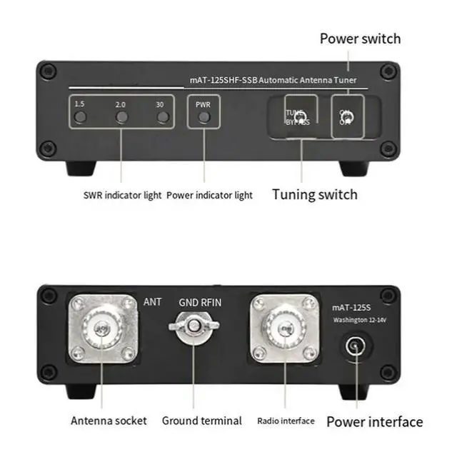 Alt view image 2 of 3 - Antenna Frequency Tuner 1.8-54 Mhz Frequency Universal Antenna Tuner For Radio Use