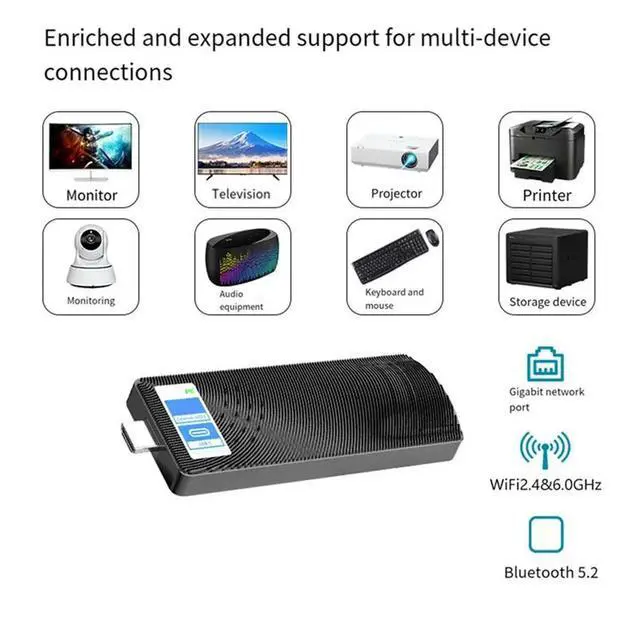 Alt view image 2 of 3 - -Compatible 2.0 4K Mini PC Stick Win 11 Pro Fanless 5 8GB 128GB Laptop Desktop Computer PC Stick