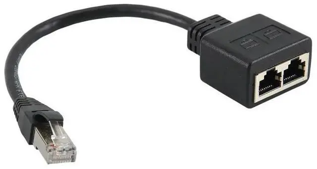 Main image of LAN Ethernet Adaptador RJ45 Male To 2 Female Splitter RJ45 1 To 2 Ethernet LAN Network Adapter Cable
