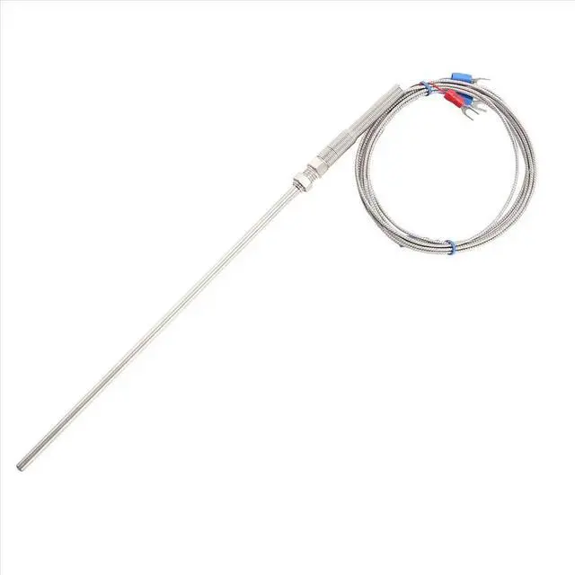 Alt view image 2 of 3 - 0-400C PT100 Type 5mm x 50mm Temperature Controller Thermocouple Probe 2 Meters