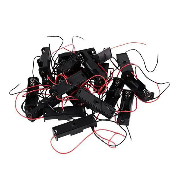 Alt view image 2 of 3 - 20 Pcs Black 2-Wired 1x AA Case Box Holder