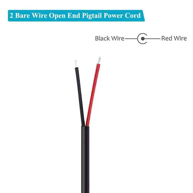 Alt view image 3 of 3 - (10 Pack) Replacement 3.5mm x 1.35mm 90 Degree Right Angle DC Power Male Plug Jack to Bare Wire Open End Pigtail Power