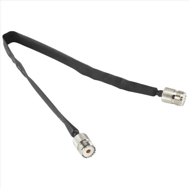 Alt view image 3 of 3 - Door/Window Pass Through Flat Coaxial Cable SO239 UHF Female to UHF Female 50 Ohm Coax Pigtail Extension Cord