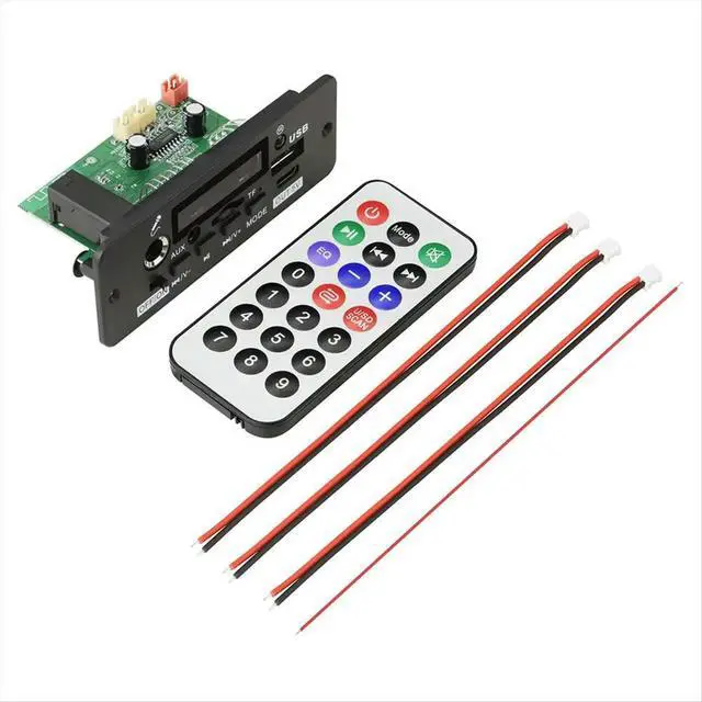 Alt view image 5 of 6 - 2x25W Audio Amplifier Player 12V MP3 Decoder Board Calling Recording Bluetooth 5.0 Car MP3 Player with Remote Control
