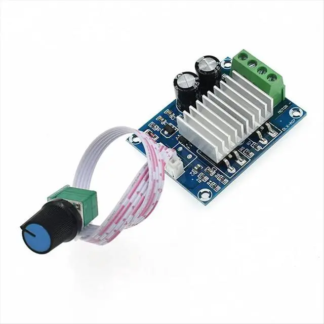 Alt view image 5 of 6 - 20A PWM DC Motor Speed Controller 12-24V DC Adjustable Motor Governor Temperature Regulating Dimming Switch