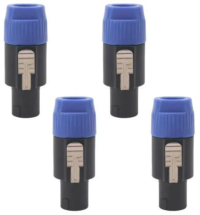 Alt view image 5 of 6 - Speaker Plug Twist Lock 4 Pole Speaker Plug compatible with Speakon NL4FC, NL4FX, NLT4X, NL2FC - 4 PACK