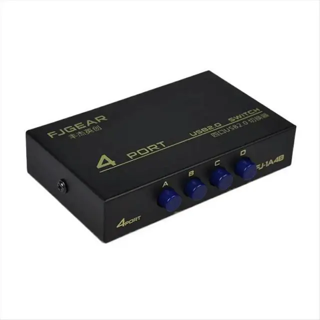 Alt view image 5 of 6 - USB 4 Ports Share Switch Switcher Box Hub Sharing Switch Adapter for PC Printer Accessory