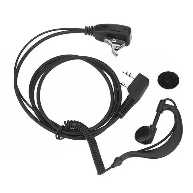 Alt view image 4 of 6 - 3PCS 2 PIN Earpiece Headset PTT MIC Ear Hooks Walkie Talkie Earbud Earphone Earpiece for UV5R//HYT
