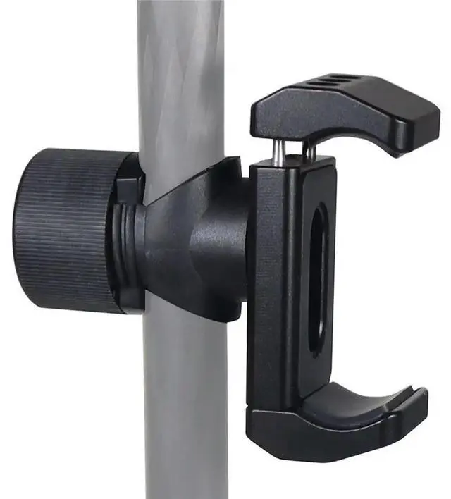 Alt view image 6 of 6 - Power Bank Clamp Holder with Light Stand for Photo Studio Boom Reflector Arm Dia 12-22mm Photography Pole Pipe Extender