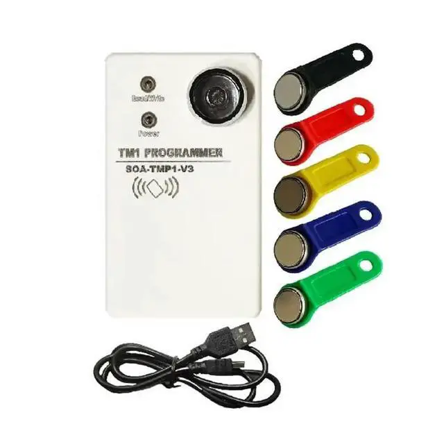 Alt view image 4 of 6 - TM1 RFID Copier Duplicator Handheld RW1990 TM1990 TM1990B Ibutton DS-1990A 125Khz EM4305 T5577 EM4100 TM Card Reader