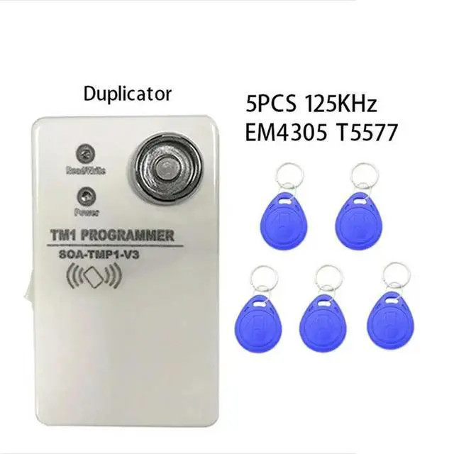 Alt view image 6 of 6 - TM1 RFID Copier Duplicator Handheld RW1990 TM1990 TM1990B Ibutton DS-1990A 125Khz EM4305 T5577 EM4100 TM Card Reader