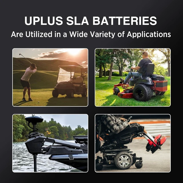 Alt view image 4 of 7 - Uplus 12V 18Ah Rechargeable AGM Battery with Nut and Bolt (NB) Terminal