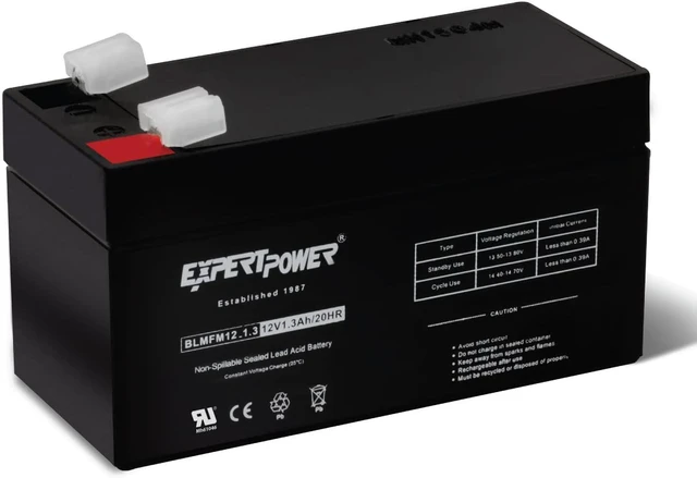 Alt view image 6 of 7 - ExpertPower EXP1213-1.3Ah 12V Battery Rechargeable SLA AGM with F1 Terminals, Sealed Lead Acid Small 12 Volt Battery Replacement Backup for Auxiliary, Mower, UPS, Alarm Batteries