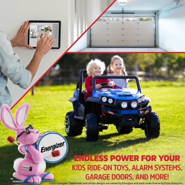 Alt view image 5 of 7 - Energizer EN5-12, 12 Volt 5 Amp Hr, Long Lasting Sealed Lead Acid AGM Rechargeable Battery Ideal for Use in Garage Door, Alarm Panels, Kids Ride On, Backup Power, and More