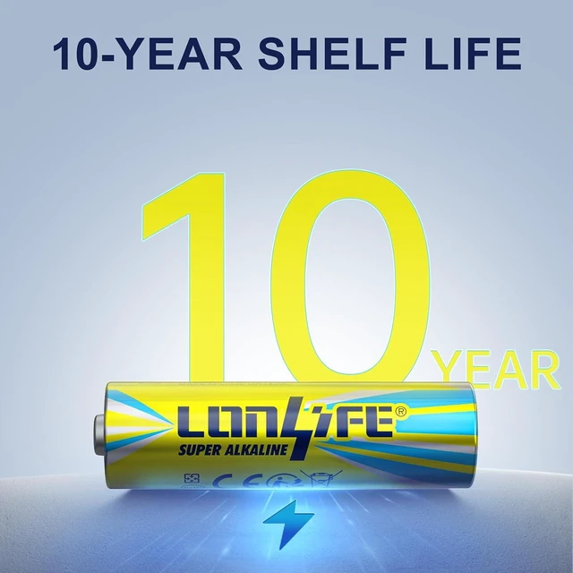 Alt view image 4 of 7 - Double A Batteries,100 Pack Alkaline Double A Batteries,AA Alkaline High-Performance Batteries, Leakproof 1.5v Batteries,10-Year Shelf Life