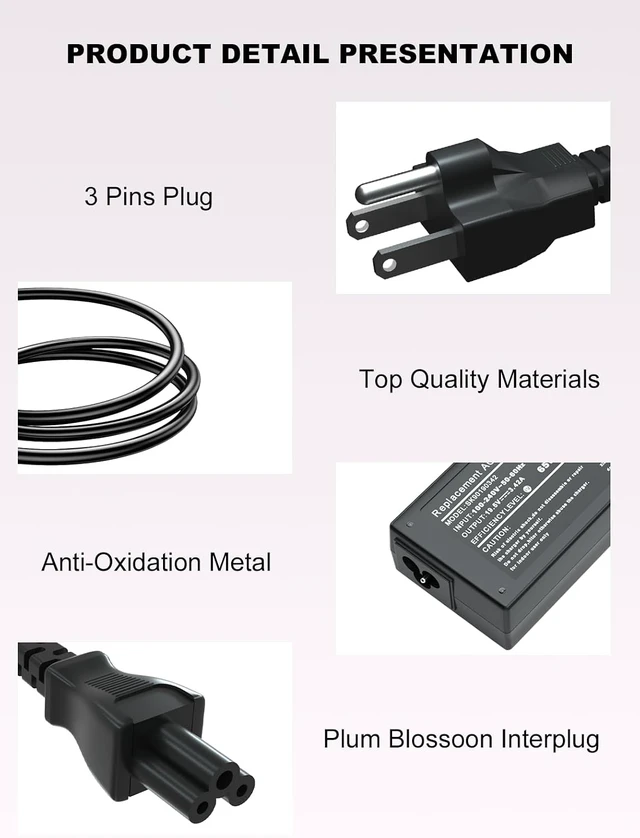 Alt view image 2 of 7 - Tikon 65W Laptop Charger for Acer Aspire 5 3 1