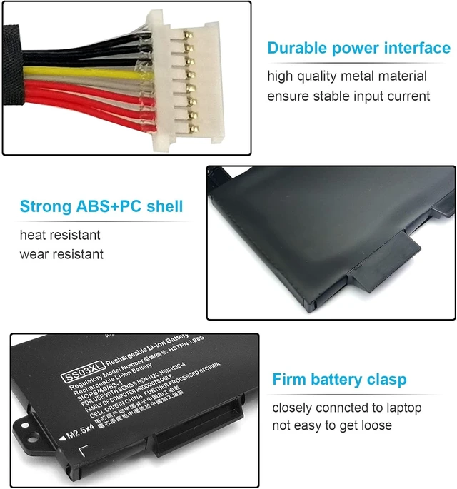 Alt view image 4 of 7 - 50Wh SS03XL 933321-855 Battery for HP EliteBook 840 735 745 830 G5 G6 EliteBook 730 740 836 846 G5 ZBook 14U G5 G6 SS03050XL-PL 932823-171 HSN-113C-4 932823-421 932823-1C1 HSN-112C HSTNN-LB8G 11.55V